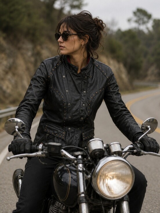 Harley-Davidson Jackets & Blazers - Vintage Harley-Davidson Women's Black Leather Motorcycle Jacket Studded Biker